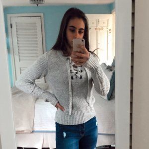 KENDALL & KYLIE gray sweater